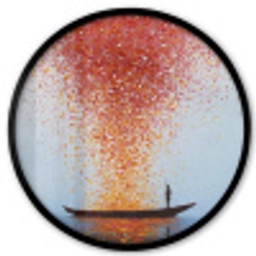 Wolk - Confetti - Boot - Wateroppervlakte Fotolijst rond zonder passe partout klein -3d
