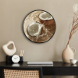 Kokosnoot - Water - Beige - Spetters Fotolijst rond zonder passe partout klein -sfeer1