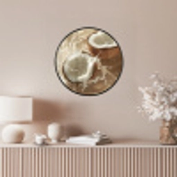 Kokosnoot - Water - Beige - Spetters Fotolijst rond zonder passe partout klein -sfeer3
