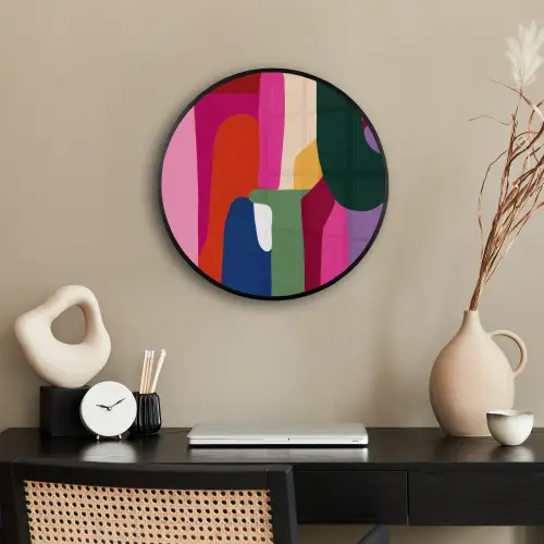 Kleurvakken - Recht - Rond - Abstract Fotolijst rond zonder passe partout klein -sfeer1