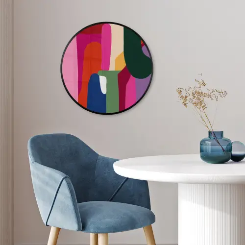 Kleurvakken - Recht - Rond - Abstract Fotolijst rond zonder passe partout klein -sfeer2