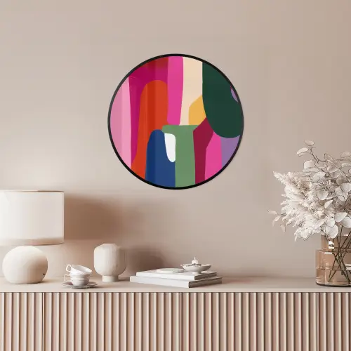 Kleurvakken - Recht - Rond - Abstract Fotolijst rond zonder passe partout klein -sfeer3