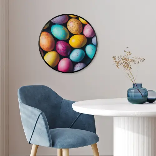 Kleurrijk - Paaseitjes - Spetters Fotolijst rond zonder passe partout klein -sfeer2