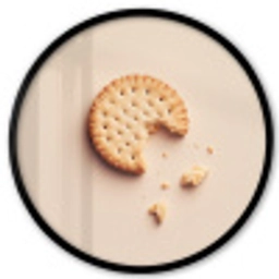 Koekje - Kruimels - beige Fotolijst rond zonder passe partout klein -3d