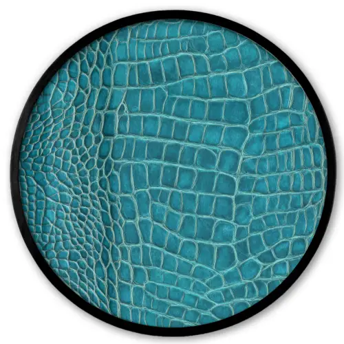 Krokodillenleertextuur - Blauw - Exotisch Fotolijst rond zonder passe partout klein -3d