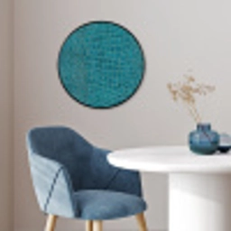 Krokodillenleertextuur - Blauw - Exotisch Fotolijst rond zonder passe partout klein -sfeer2
