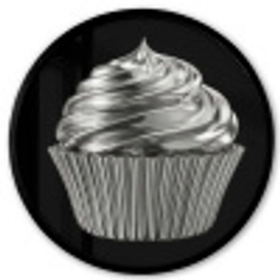 Cupcake - Luxueus - Zilver Fotolijst rond zonder passe partout klein -3d