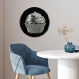 Cupcake - Luxueus - Zilver Fotolijst rond zonder passe partout klein -sfeer2