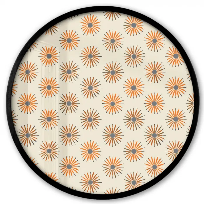 Madelief - Patroon - Oranje Fotolijst rond zonder passe partout klein 856 -3d