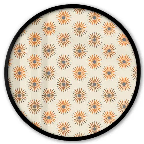 Madelief - Patroon - Oranje Fotolijst rond zonder passe partout klein 856 -3d