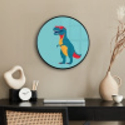 Dinosaurus - Blauw - Zonnebril Fotolijst rond zonder passe partout klein -sfeer1