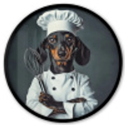 Hond - Garde - Kok Fotolijst rond zonder passe partout klein -3d