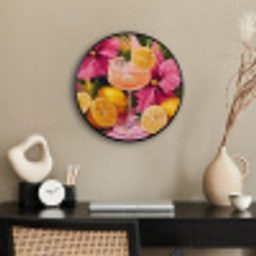 Drink - Bloemen - Yellow Fotolijst rond zonder passe partout klein -sfeer1