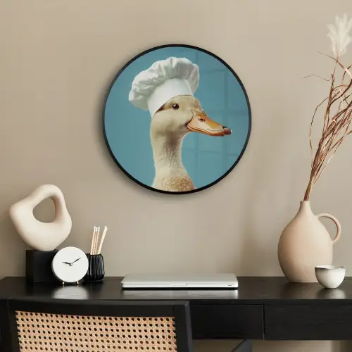 Eend - Koksmuts - Cute - Vogel Fotolijst rond zonder passe partout klein -sfeer1