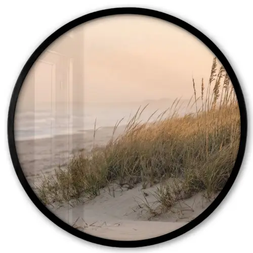 Duinlandschap - Zonsondergang - Strand Fotolijst rond zonder passe partout klein -3d