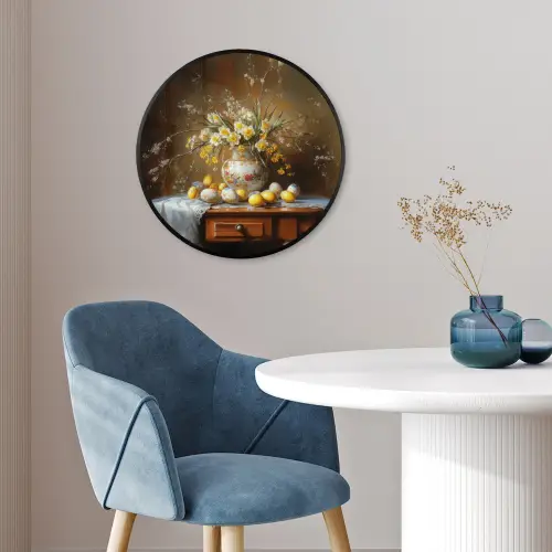 Paaseieren - Stilleven - Vaas Fotolijst rond zonder passe partout klein -sfeer2