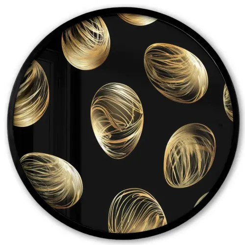 Eieren - Goud - Patroon Fotolijst rond zonder passe partout klein -3d