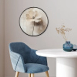 Bloem - Beige - Verf - Schaduw Fotolijst rond zonder passe partout klein -sfeer2