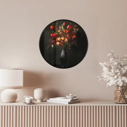 Bloemen - Takken - Boeket Fotolijst rond zonder passe partout klein -sfeer3
