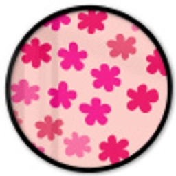 Bloemen - Patroon - Roze Fotolijst rond zonder passe partout klein -3d