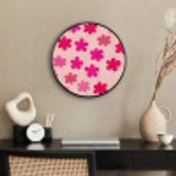 Bloemen - Patroon - Roze Fotolijst rond zonder passe partout klein -sfeer1