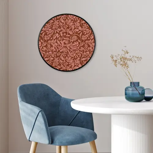Bloemen - Print - Roze Fotolijst rond zonder passe partout klein 856 -sfeer2