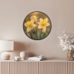 Bloemen - Geel - Wazig Fotolijst rond zonder passe partout klein -sfeer3