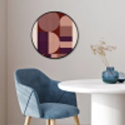 Geometrisch - Cirkels - Rood Fotolijst rond zonder passe partout klein -sfeer2