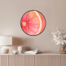Grapefruit - Roze - Levendig Fotolijst rond zonder passe partout klein -sfeer3