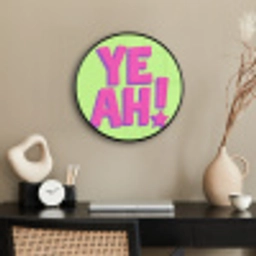 Groen - Neon - Quote Fotolijst rond zonder passe partout klein -sfeer1
