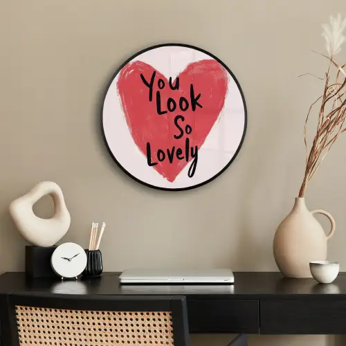 Hart - Rood - Valentijn Fotolijst rond zonder passe partout klein -sfeer1