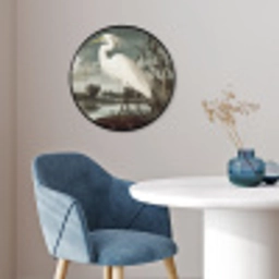 Reiger - Planten - Wolken - Wit Fotolijst rond zonder passe partout klein -sfeer2