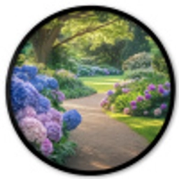 Hortensia- Park - Pad Fotolijst rond zonder passe partout klein -3d