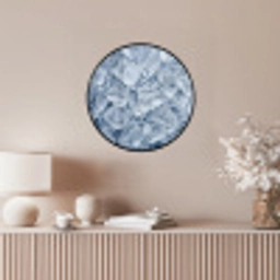 Ijsblokjes - Water - Blauw Fotolijst rond zonder passe partout klein -sfeer3