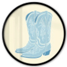 Illustratie - Cowboylaarzen - Patroon Fotolijst rond zonder passe partout klein -3d