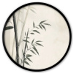 Japandi - Bamboe - Beige Fotolijst rond zonder passe partout klein -3d