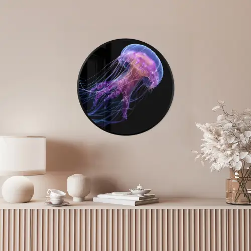 Kwal - Doorzichtig - Roze - Tentakels Fotolijst rond zonder passe partout klein -sfeer3