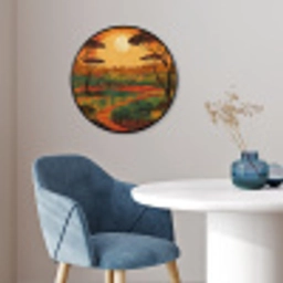 Landschap - Afrikaans - Zon Fotolijst rond zonder passe partout klein -sfeer2