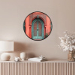 Lantaarn - Deur - Turquoise Fotolijst rond zonder passe partout klein -sfeer3