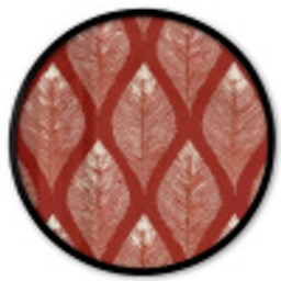 Bladeren - Rood - Elegant Fotolijst rond zonder passe partout klein -3d