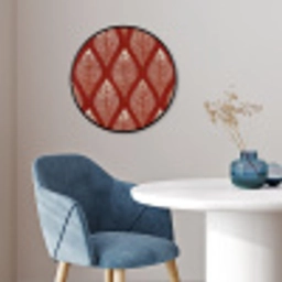 Bladeren - Rood - Elegant Fotolijst rond zonder passe partout klein -sfeer2