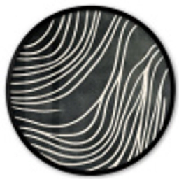 Lijnen - Patroon - Abstract - Wit Fotolijst rond zonder passe partout klein -3d