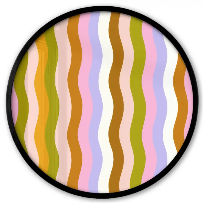 lijnen - Golven - Pastelkleuren - Patroon Fotolijst rond zonder passe partout klein -3d