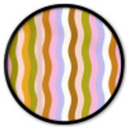 lijnen - Golven - Pastelkleuren - Patroon Fotolijst rond zonder passe partout klein -3d