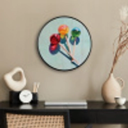 Lollys - Schaduw - Drie - Blauw Fotolijst rond zonder passe partout klein -sfeer1