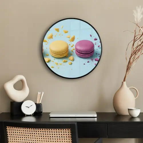 Macarons - Kleurrijk - Pastel Fotolijst rond zonder passe partout klein -sfeer1
