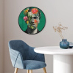 Man - Planten - Groen Fotolijst rond zonder passe partout klein -sfeer2