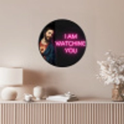 Man - Tekst - Neon Fotolijst rond zonder passe partout klein -sfeer3