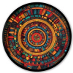 Mandala - Cirkels - Patronen Fotolijst rond zonder passe partout klein -3d