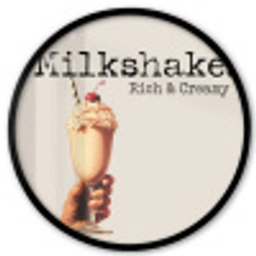 Milkshake - Kers - Rietje Fotolijst rond zonder passe partout klein -3d